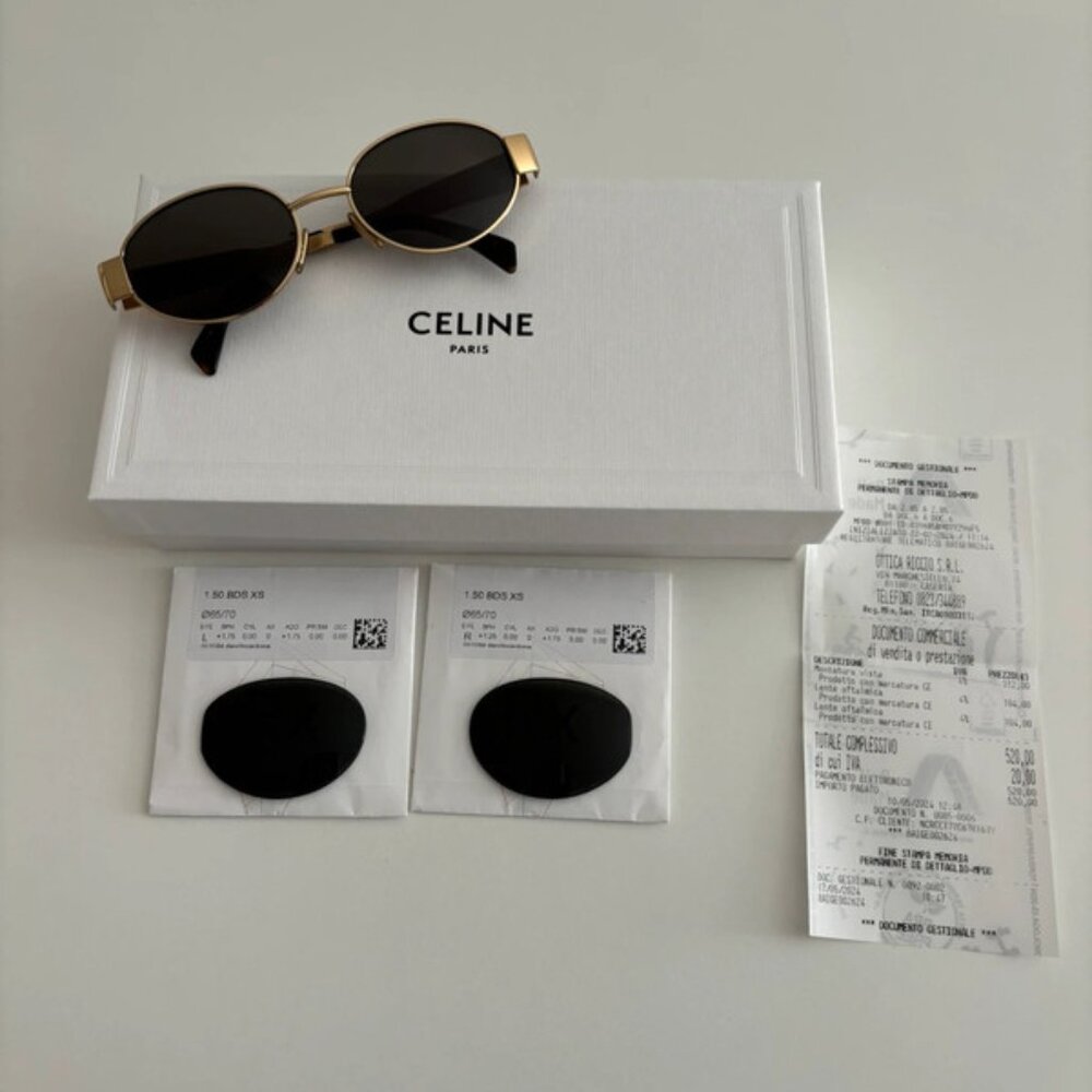 Women's sunglasses Celine gold color